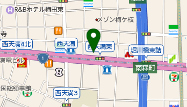 ファミリーマート 西天満五丁目店の地図画像