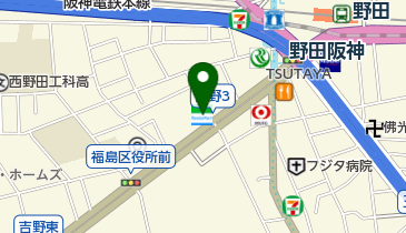 ファミリーマート 西野田店の地図画像