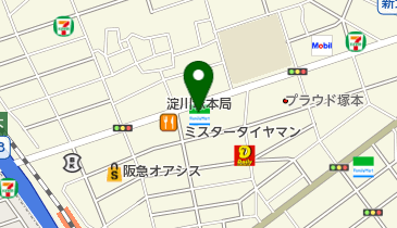ファミリーマート 十三塚本店の地図画像