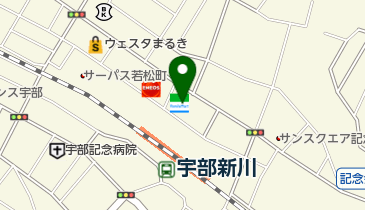 ファミリーマート 宇部若松町店の地図画像