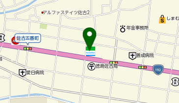 ファミリーマート 佐古四番町店の地図画像