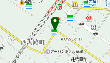 ファミリーマート 草津駅東口店の地図画像