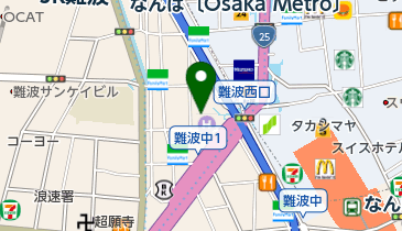 ファミリーマート 難波中北店の地図画像