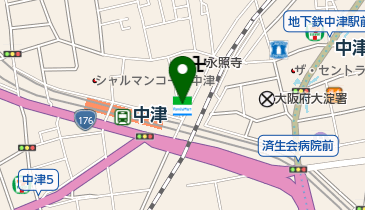 ファミリーマート 阪急中津駅前店の地図画像