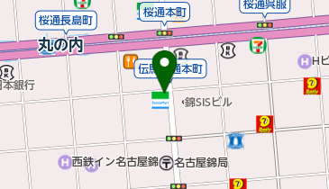 ファミリーマート 錦二丁目店の地図画像