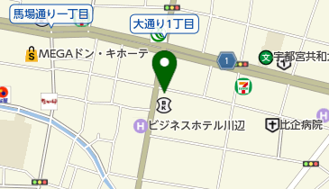 ファミリーマート 宇都宮一番町店の地図画像