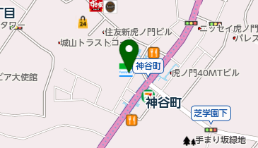 ファミリーマート 神谷町MTビル店の地図画像