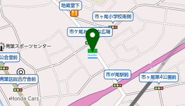 ファミリーマート 市ヶ尾駅北口店の地図画像