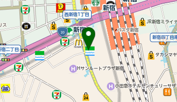 ファミリーマート 新宿駅南店の地図画像