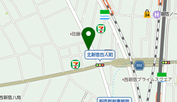 ファミリーマート 北新宿店の地図画像