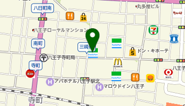 ファミリーマート 八王子中町店の地図画像
