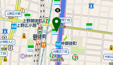 ファミリーマート 仲御徒町店の地図画像