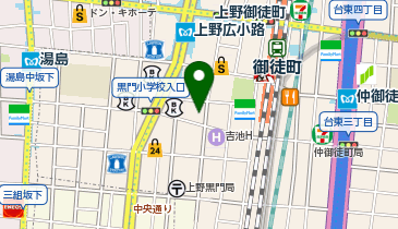 ファミリーマート 上野三丁目店の地図画像