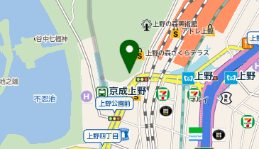 ファミリーマート 上野公園店の地図画像