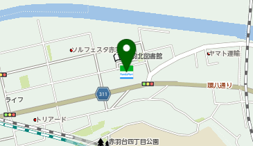 ファミリーマート 環八北赤羽店の地図画像