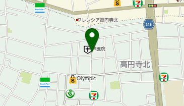 ファミリーマート 高円寺あづま通り店の地図画像