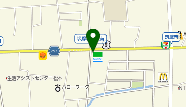 ファミリーマート 松本つかま店の地図画像