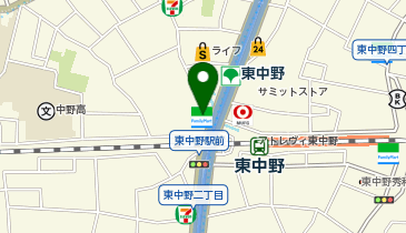 ファミリーマート 東中野ギンザ通り店の地図画像