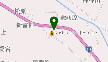 ファミリーマート プラスCOOP七ヶ宿店の地図画像