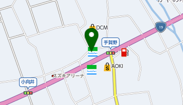 ファミリーマート 中津川手賀野北店の地図画像