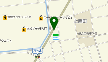 ファミリーマート 浜松上西店の地図画像