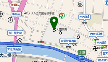 ファミリーマート 大阪高等裁判所/S店の地図画像