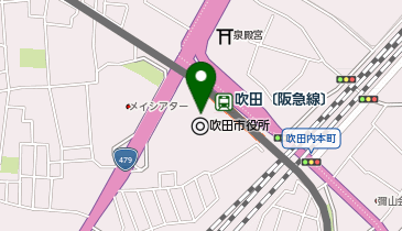 ファミリーマート 吹田市役所/S店の地図画像
