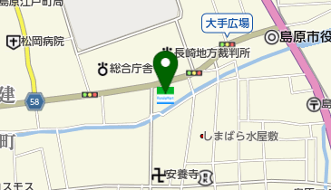 ファミリーマート 島原城下町店の地図画像