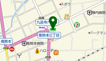 ファミリーマート 熊本白山通り店の地図画像