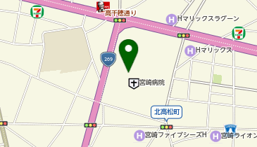 ファミリーマート 県立宮崎病院店の地図画像