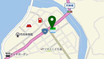 ファミリーマート 西之表鴨女店の地図画像