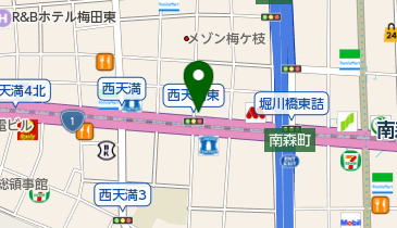 ファミリーマート 西天満東店の地図画像