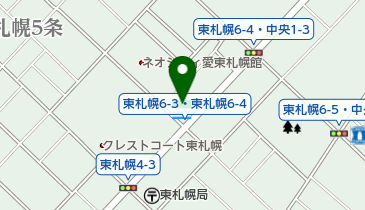 ファミリーマート 東札幌6条店の地図画像