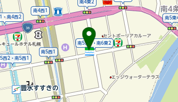 ファミリーマート 札幌南5条東店の地図画像