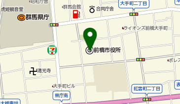 ファミリーマート 前橋市役所/S店の地図画像