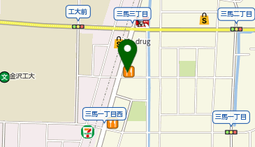 ジョリーパスタ 金沢三馬店の地図画像