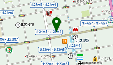 なか卯 札幌北24条店の地図画像
