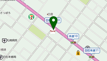 なか卯 札幌白石本通店の地図画像