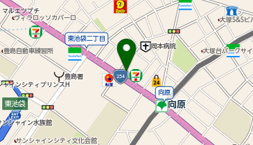 なか卯 東池袋向原店の地図画像