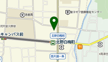 なか卯 北野白梅町店の地図画像
