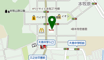 なか卯 本牧店の地図画像