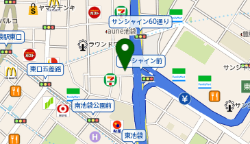 なか卯 池袋サンシャイン前店の地図画像