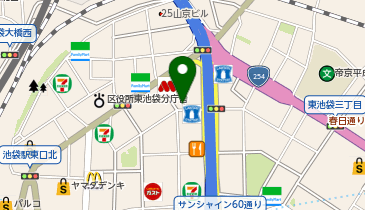 なか卯 池袋駅東口店の地図画像