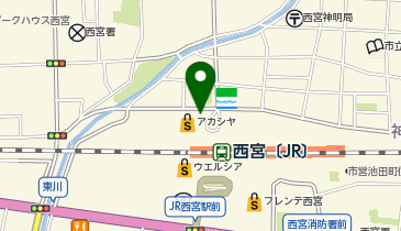 なか卯 JR西宮駅北口店の地図画像