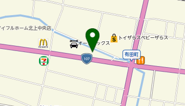 ココス 北上有田店の地図画像