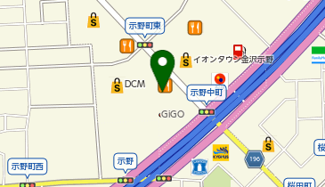 ココス 金沢示野店の地図画像