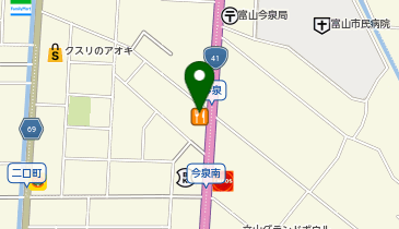 ビッグボーイ 富山今泉店の地図画像