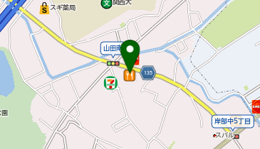 ジョリーパスタ 吹田岸部店の地図画像