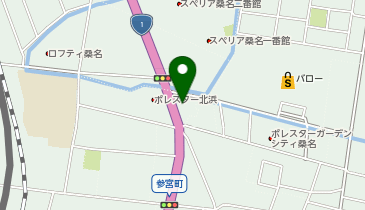 伝丸 1国桑名店の地図画像