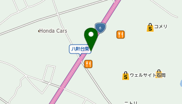 伝丸 6号石岡大橋店の地図画像